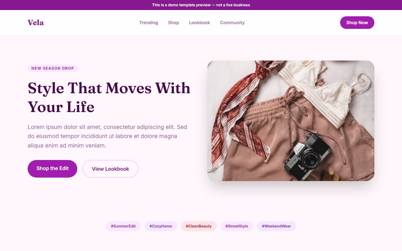 Lifestyle & Fashion Template preview